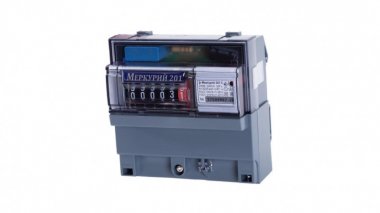 Фотография товара 'Меркурий Счетчик для коммерческого учета активной электроэнергии в однофазных цепях ОУ, 5(60) А 201.5'