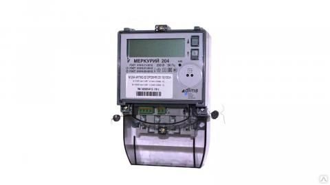 Фотография товара '42 Меркурий 204 Счетчик однофазный ARTM(2)-02 (D)POBHR.G1'